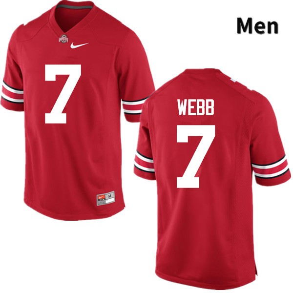 Ohio State Buckeyes Damon Webb Men's #7 Red Game Stitched College Football Jersey